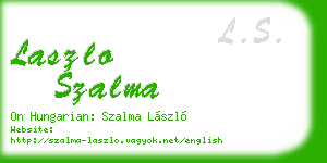 laszlo szalma business card